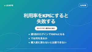 利用率をKPIにすると失敗する
